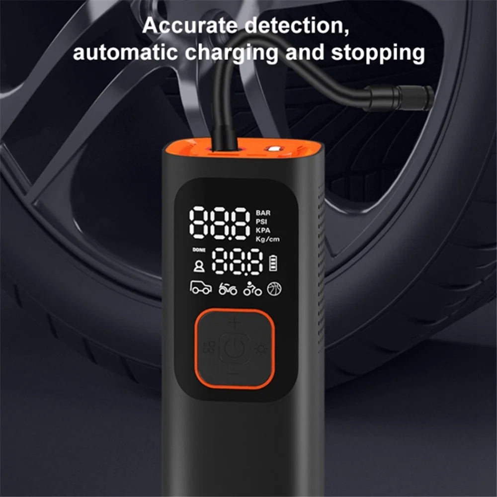 NW01-P Car Tire Inflator Digital Display Portable Cordless Air Inflator (7500mAh Battery, 12V Cigarette Lighter) - 3