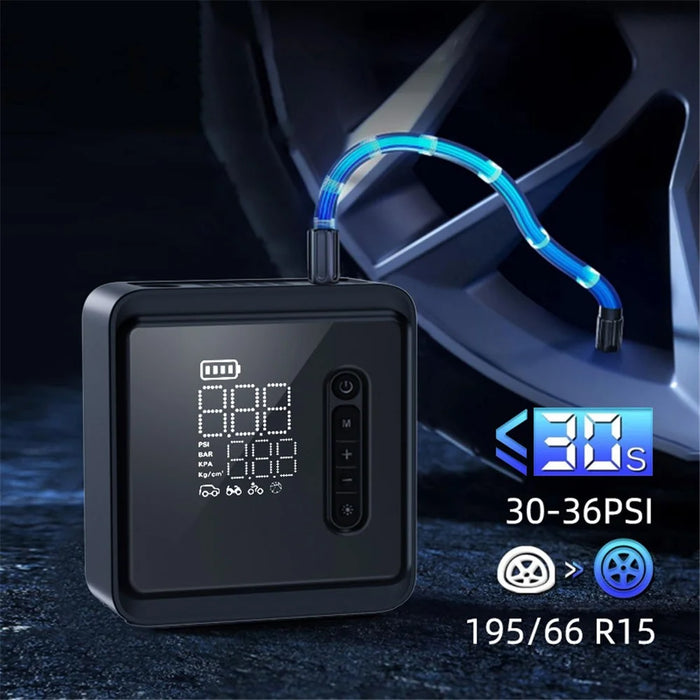 NW05-P Cordless Car Air Pump Inflator Multifunctional Digital Display Tyre Inflator with LED Light - 2
