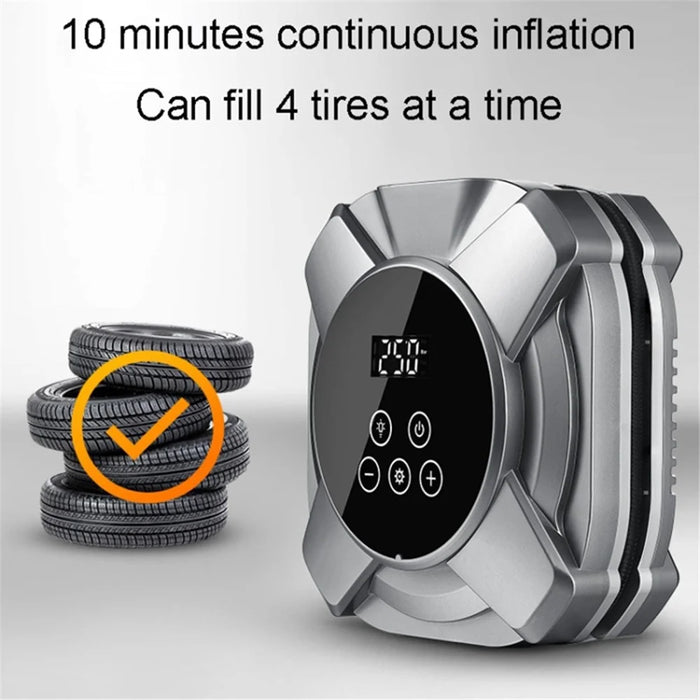 ZY5201 30 Cylinder 12V Car Tire Pressure Measurement Digital Display Smart Inflatable Pump - Silver - 5