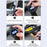 12V Wired Digital Car Tyre Inflator Portable Air Compressor with 3 Nozzle Adaptors and LED Light - 6