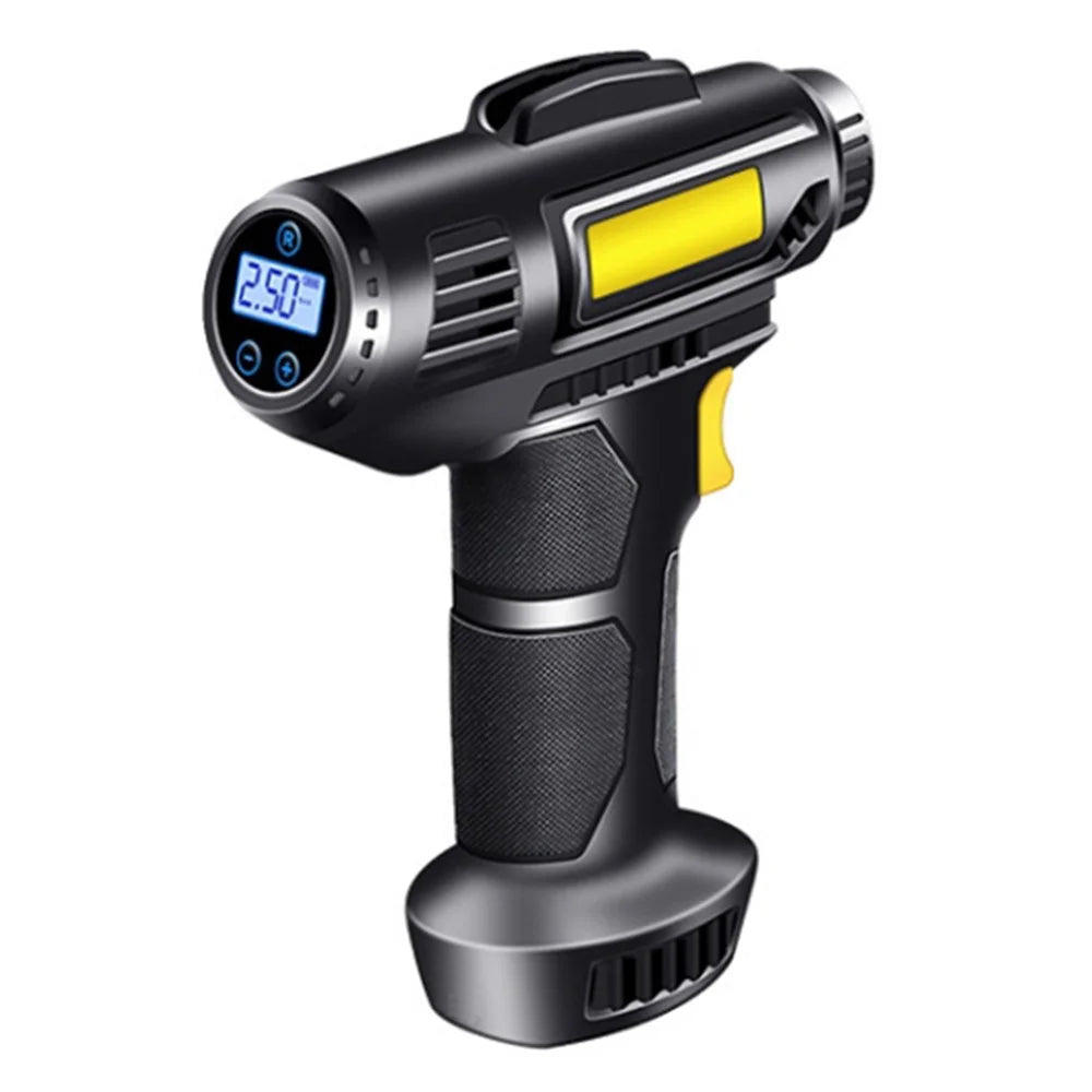 Cordless Tyre Inflator Air Compressor Digital Rechargeable Car Tyre Pump with LED Light - 1