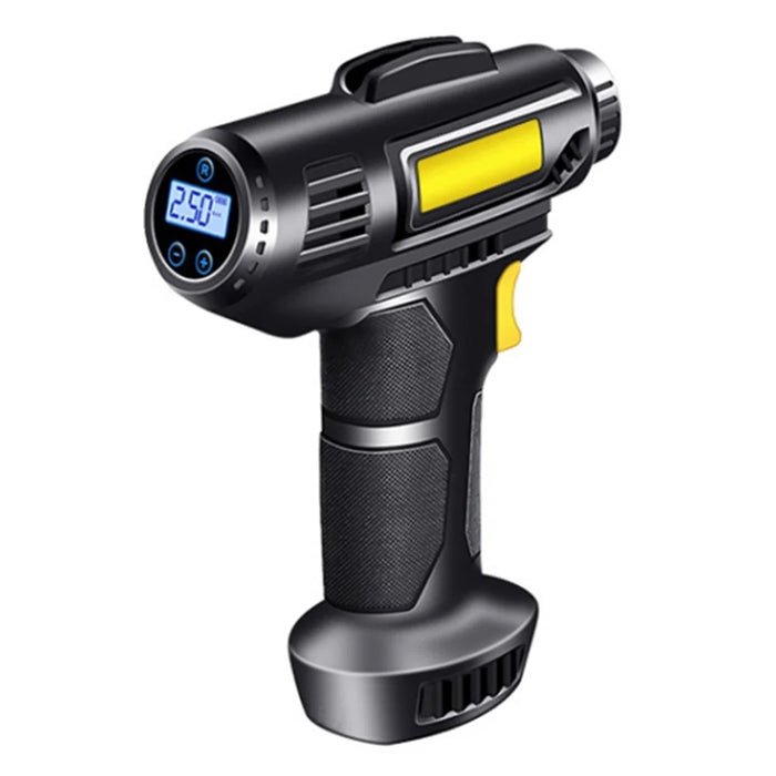 Cordless Tyre Inflator Air Compressor Digital Rechargeable Car Tyre Pump with LED Light - 1