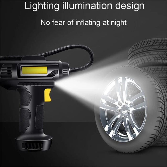 Electric Air Pump Digital Display Wireless Car Motorcycle Tire Inflator - 7