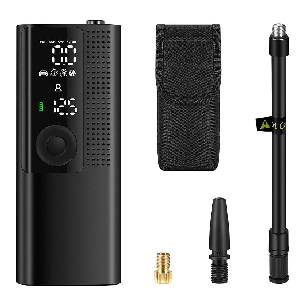 BP198 Multi-Function Digital Display Air Pump Portable Tire Inflator with LED Light - 1