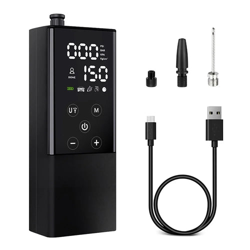 GP2 Portable Digital Touch Screen Air Pump Mini Tire Inflator with LED Light - 1