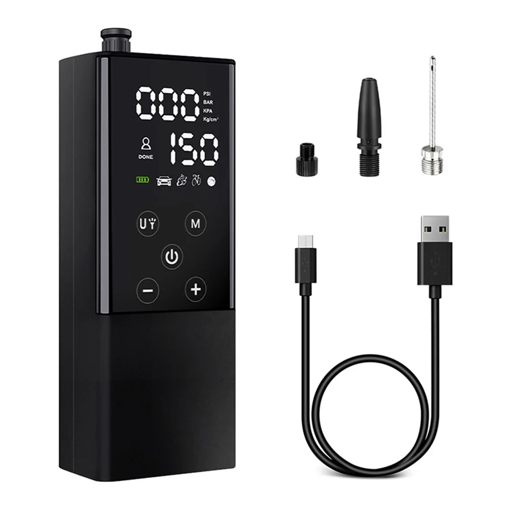 GP2 Portable Digital Touch Screen Air Pump Mini Tire Inflator with LED Light - 1