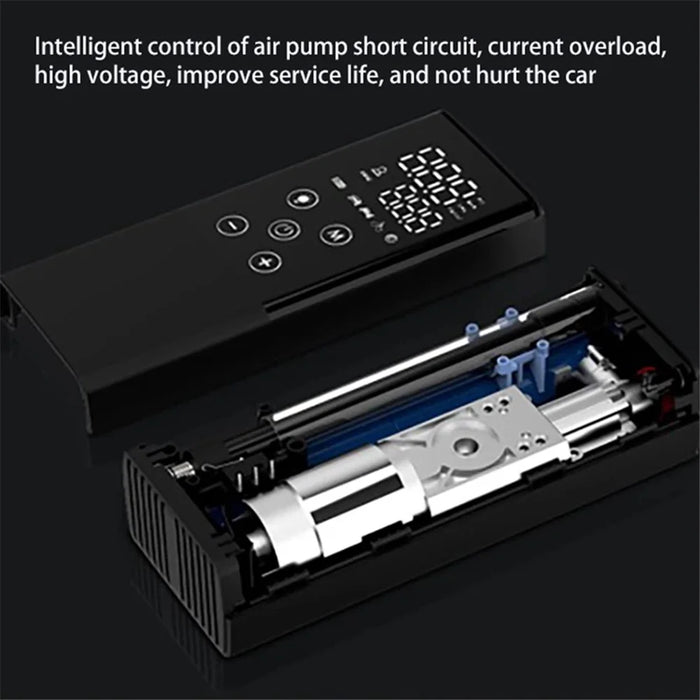 GP2 Portable Digital Touch Screen Air Pump Mini Tire Inflator with LED Light - 5