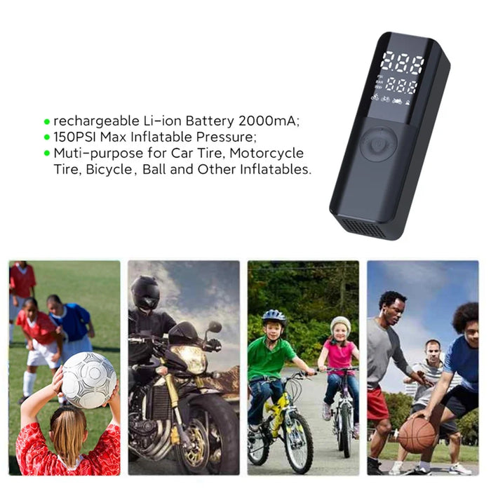 MY-B Portable Air Pump Mini Inflator for Bike, Motorcycle, and Ball - 3