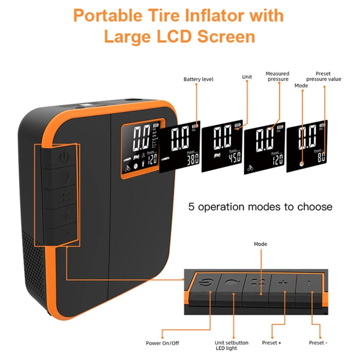 DP3 Wireless Smart Tire Air Pump 2-in-1 Deflation Inflation Pump for Outdoor Camping - 3