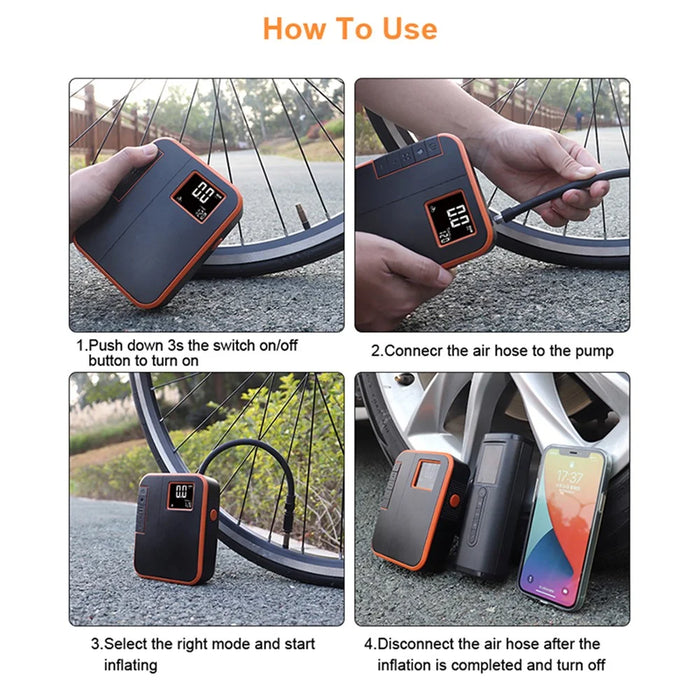 DP3 Wireless Smart Tire Air Pump 2-in-1 Deflation Inflation Pump for Outdoor Camping - 5