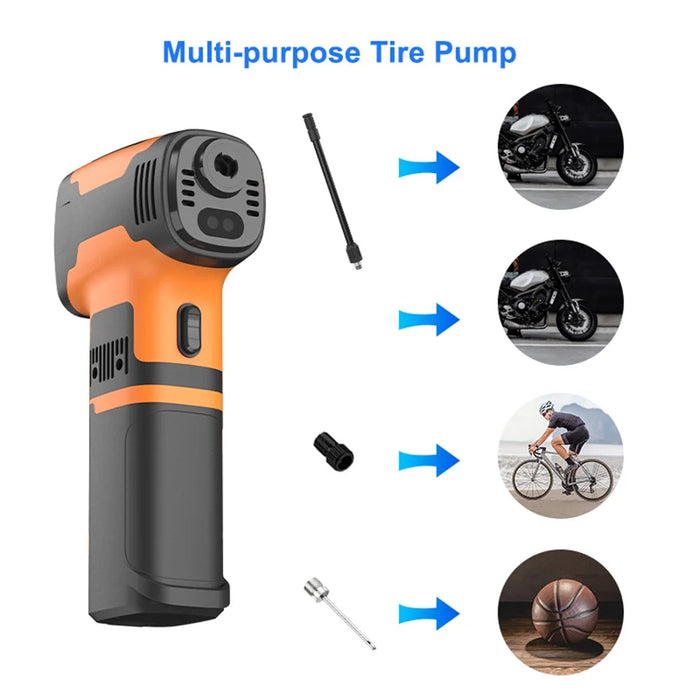 Y06 3-in-1 Multi-function Digital Display Electric Air Pump Detachable Dust Blower - 2