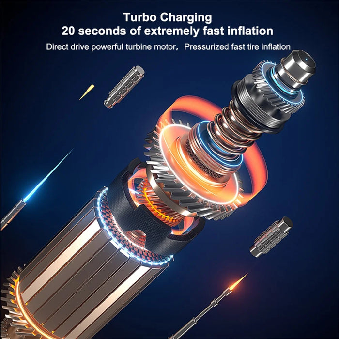 Y06 3-in-1 Multi-function Digital Display Electric Air Pump Detachable Dust Blower - 5