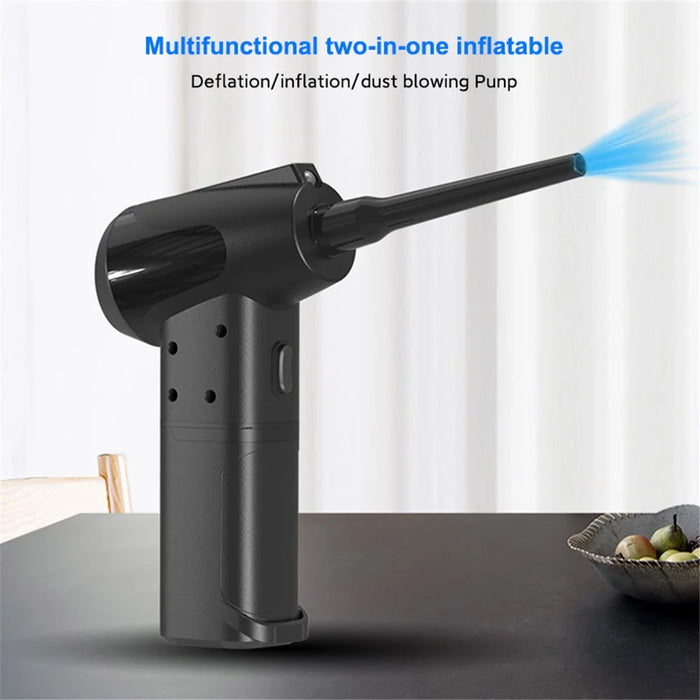 Y06 3-in-1 Multi-function Digital Display Electric Air Pump Detachable Dust Blower - 6