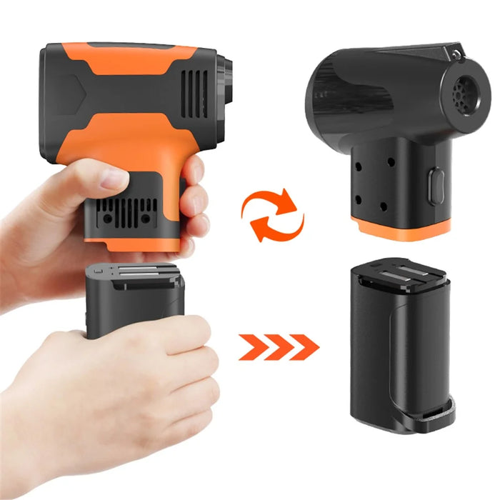 Y06 3-in-1 Multi-function Digital Display Electric Air Pump Detachable Dust Blower - 7
