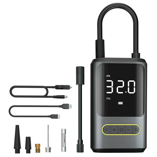 ATJ-8466 19MM Air Cylinder Tire Inflator Air Pump with Power Bank+Cigarette Lighter Interface - 1