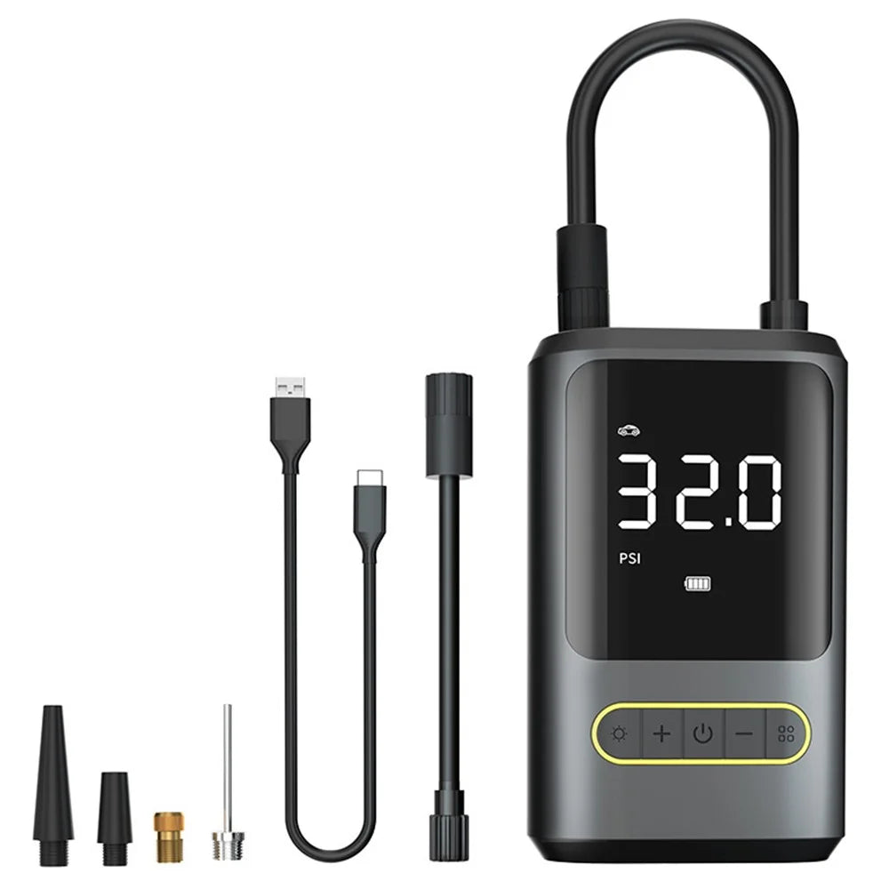 ATJ-8466 Tire Inflator 19MM Air Cylinder Air Pump with Power Bank Function - 1