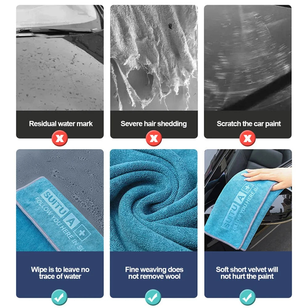SUITU ST-9002-4F 60x180CM Microfiber Cleaning Cloth Ultra Water-Absorbent Towel for Car Window Glass Washing - 4