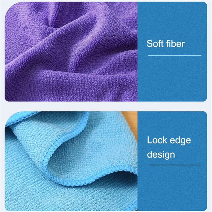 LWMB-004A 30Pcs 30x30cm Super Water Absorption Microfiber Car Washing Towel Kitchen Home Cleaning Cloth - Pink - 5