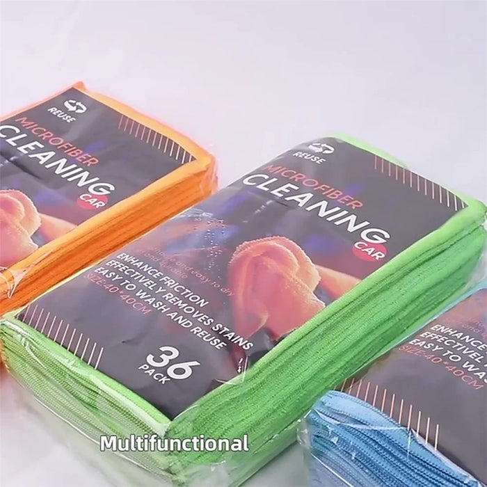 LWMB-004A 30Pcs 30x30cm Super Water Absorption Microfiber Car Washing Towel Kitchen Home Cleaning Cloth - Pink - 6