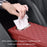 Car Armrest Box Cushion Pad PU Leather Tissue Holder Box with Side Pockets - Red - 3