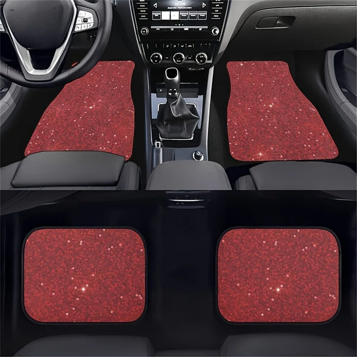 4Pcs / Set Pattern Printed Car Front+Rear Floor Mat Anti-Slip Neoprene Vehicle Interior Floor Pad - Style 19 - 2