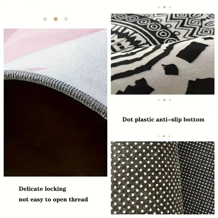 4Pcs / Set Retro Bohemian Style Car Front+Rear Floor Mat Neoprene Vehicle Interior Decorative Floor Pad - Style 1 - 4