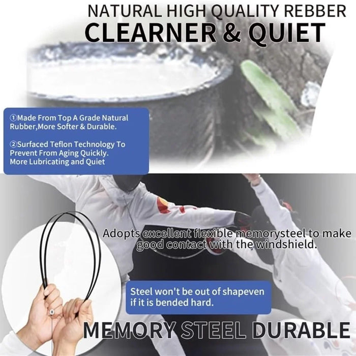 1Pc Universal Three-Stage Car Wiper Blade ABS+Rubber Noiseless Vehicle Wiper Blade - 14-inch - 5