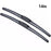 2Pcs Universal Three-Stage Car Wiper Blade ABS+Rubber Noiseless Vehicle Wiper Blade - 14-inch - 1