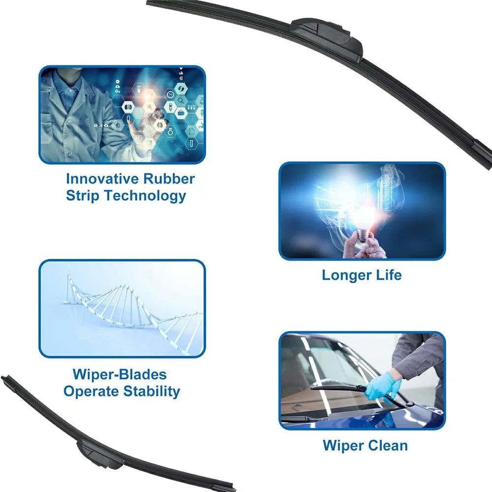 1Pc Universal Car Windshield Wiper Blade ABS+Rubber Noiseless Vehicle Wiper Blade - 12-inch - 7