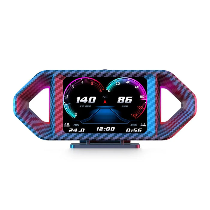 P26 Car HUD OBD GPS Head-Up Display LCD Speedometer with RPM Fuel Consumption and Slope Meter - 2