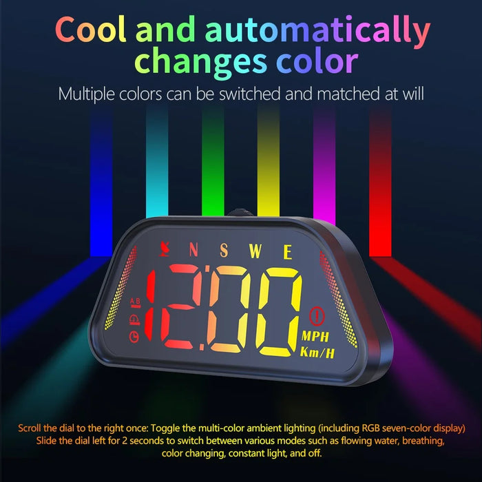 G23 GPS HUD Head-Up Display Universal Car Speedometer with Compass Altitude Auto On / Off - Black - 6