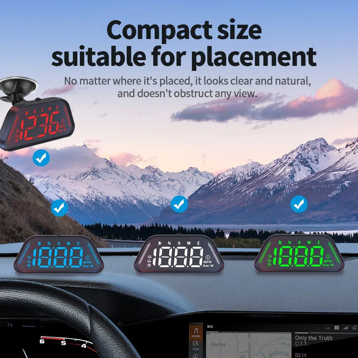 G23 GPS HUD Head-Up Display Universal Car Speedometer with Compass Altitude Auto On / Off - Black - 7