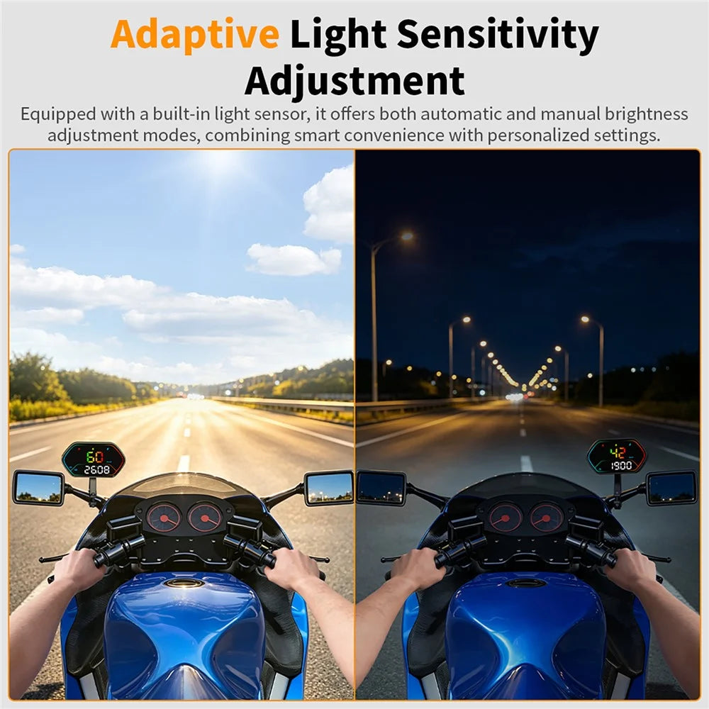 G25 Universal GPS Speedometer IP68 Waterproof HUD Head-Up Display for Car Motorcycle - Black - 5