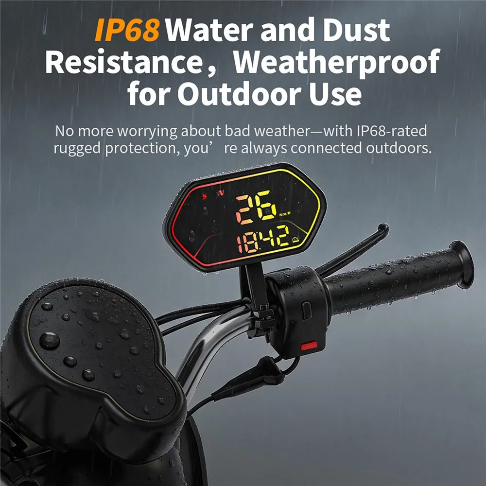G25 Universal GPS Speedometer IP68 Waterproof HUD Head-Up Display for Car Motorcycle - Black - 7