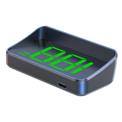 M2 HUD Head-Up Display Dual Mode GPS + BeiDou 10Hz Speedometer Type-C Powered for Car - Green / KM - 1