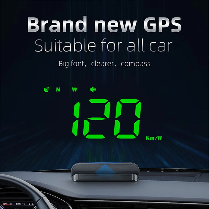 M1 Multifunctional Large Screen Head Up Display Car Electronic HUD Windshield Projector Overspeed Security Alarm - Green - 3