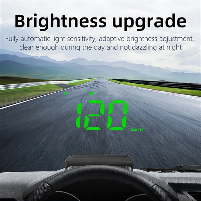 M1 Multifunctional Large Screen Head Up Display Car Electronic HUD Windshield Projector Overspeed Security Alarm - Green - 6