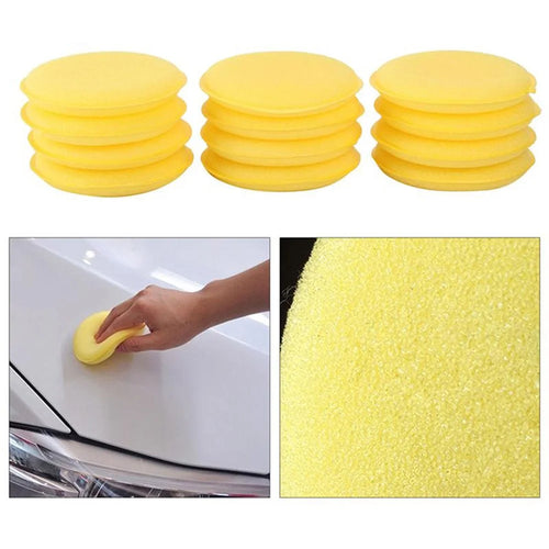 BY-682 12PCS Car Waxing Applicator Round Shaped Sponge Wax Applicator Foam Soft Cleaning Tool - 1