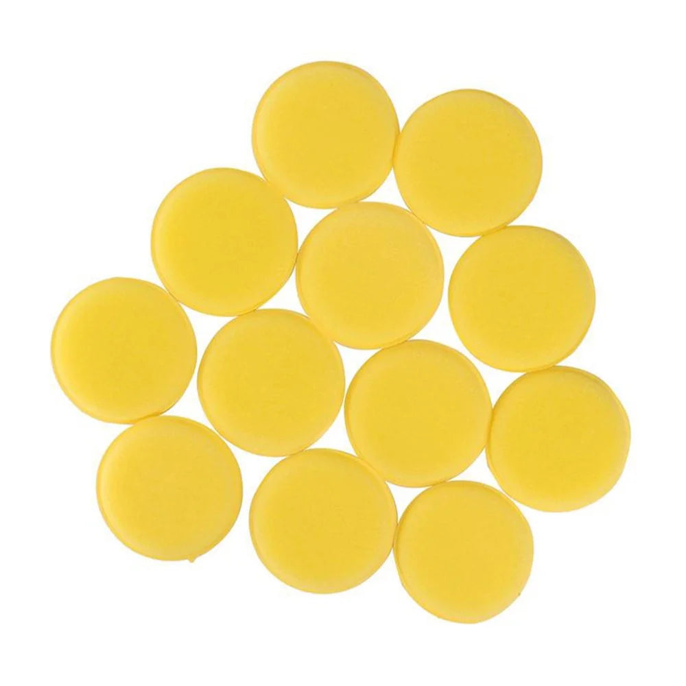 BY-682 12PCS Car Waxing Applicator Round Shaped Sponge Wax Applicator Foam Soft Cleaning Tool - 4