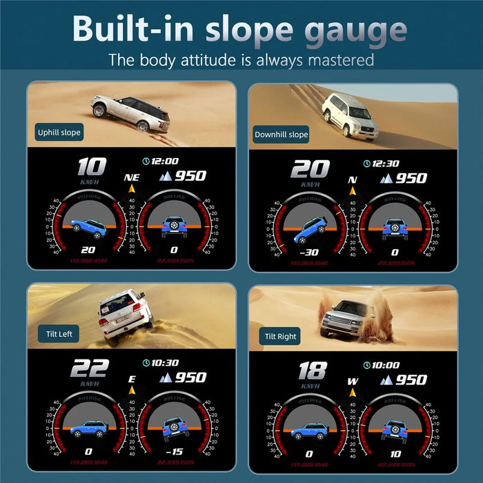 P2 OBD LCD Display Smart Driving Device + Diagnostic Tools + Slope Meter for Cars Vehicles - 7