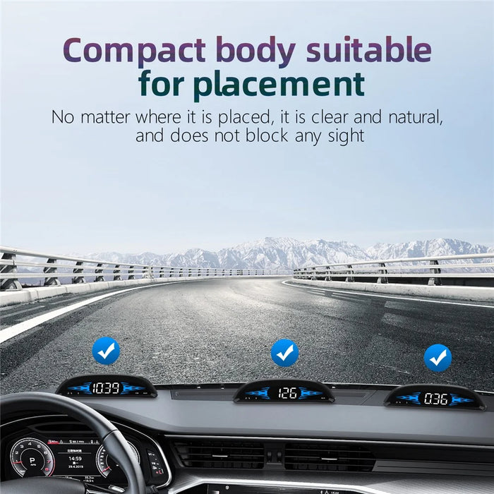 G2 4-inch LCD Car HUD Speed Mileage Measurement GPS+Beidou Car Head Up Display - 5