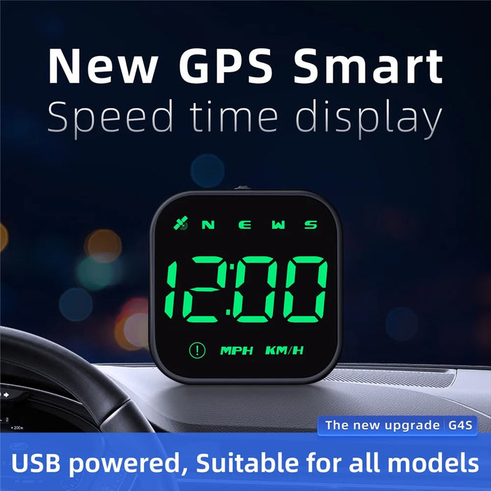 G4S Head-Up Display HUD GPS Universal Multi-Function Speedometer Portable Car Computer Display - Green - 3