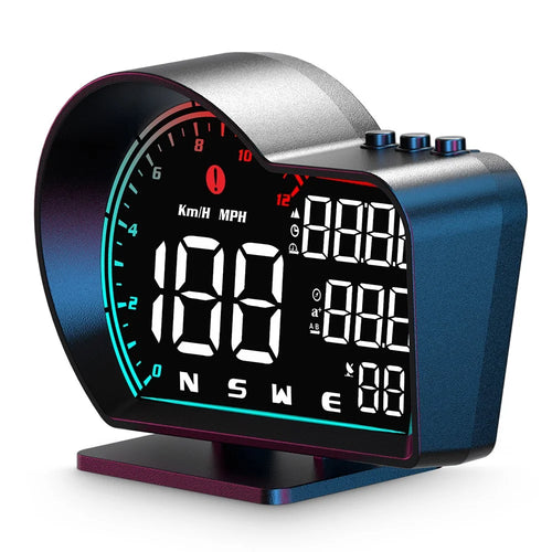 G16 Head Up Display Auto Speedometer Digital Odometer Alarm Reminder GPS HUD Gauge - Multi-color - 1