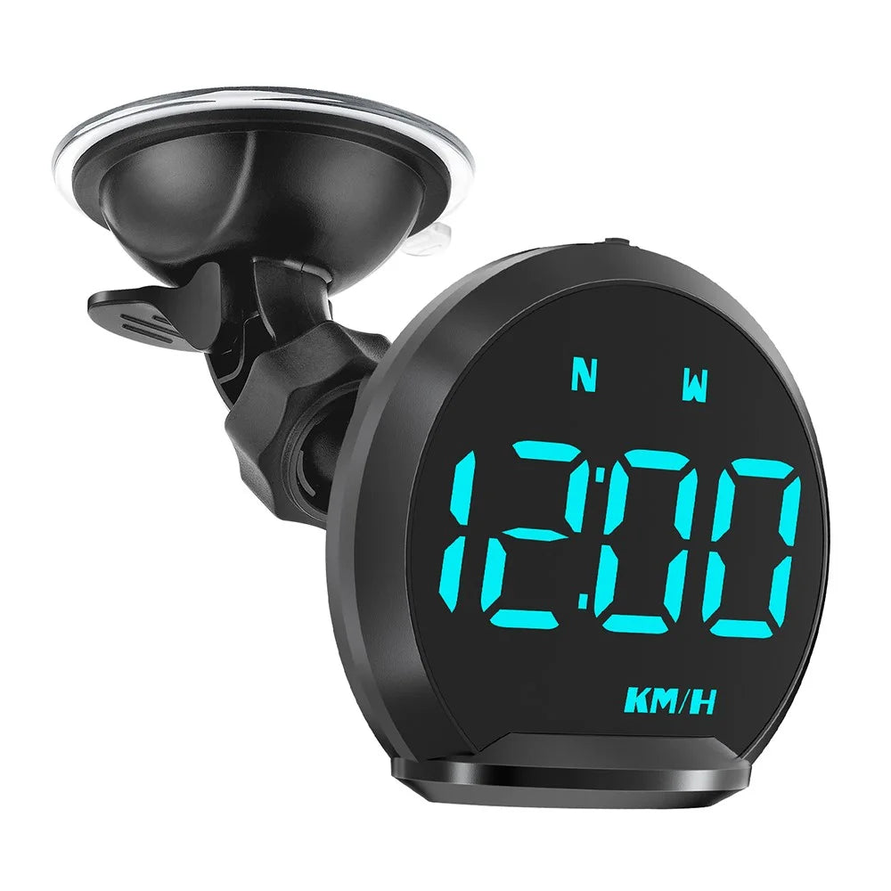 G13 Universal Head Up Display Car HUD 7-Color Digital Speedometer Alarm Reminder GPS System - 1