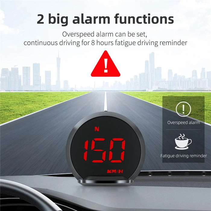 G13 Universal Head Up Display Car HUD 7-Color Digital Speedometer Alarm Reminder GPS System - 6