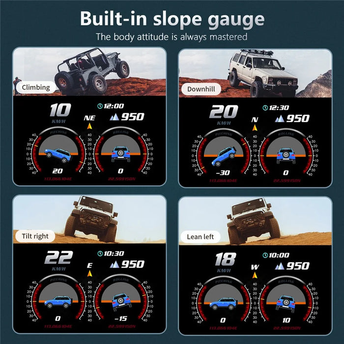 P24 Car Head Up Display OBD + GPS HUD On Board Computer Digital Speedometer with Ambient Light - 6