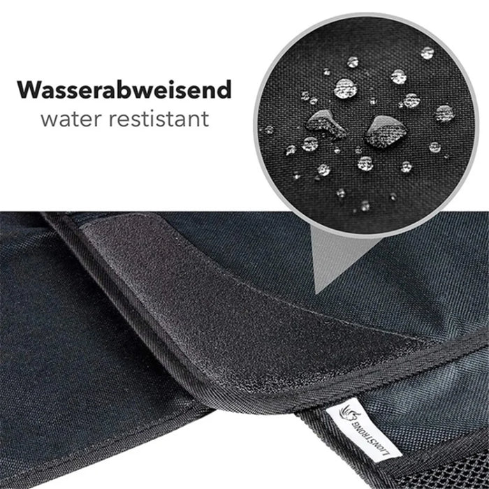 Universal Child Safety Seat Anti-Slip Mat Waterproof Pad Car Seat Protective Cover with Storage Pocket - Black Lines - 3