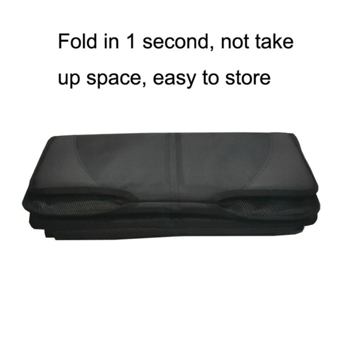 Universal Child Safety Seat Anti-Slip Mat Waterproof Pad Car Seat Protective Cover with Storage Pocket - Black Lines - 6
