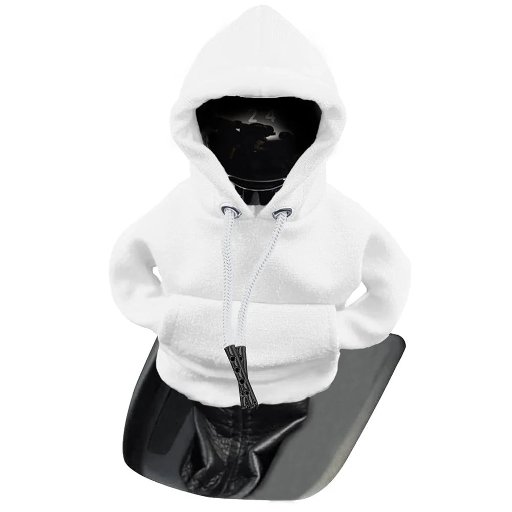 Creative Hoodie Design Car Shift Knob Cover Gear Shift Lever Decoration - White - 1