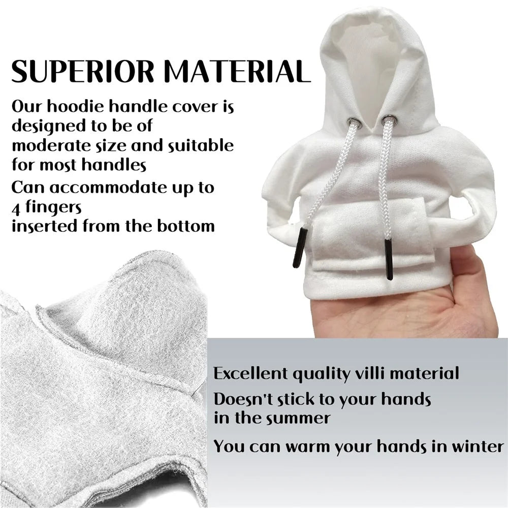Creative Hoodie Design Car Shift Knob Cover Gear Shift Lever Decoration - White - 3